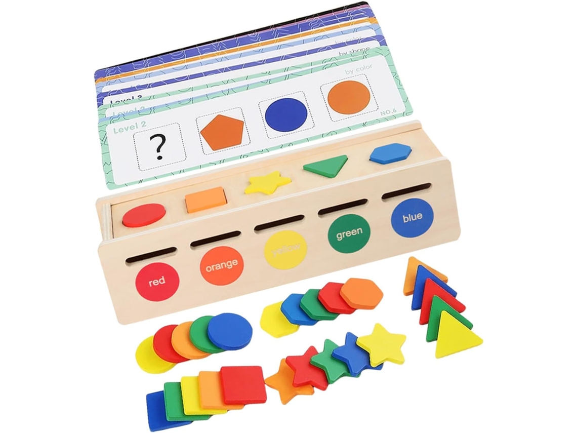 Caja De Madera Para Clasificar Y Emparejar Juguetes - Juguete Educativo Para Niños Y Niñas
