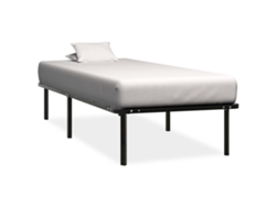 Estructura De Cama Sin Colchón Metal Negro 90x200 Cm