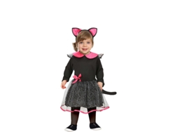Disfraz de Bebé GUIRCA Gato Sedutor Negro y Rosa (12 - 18 meses)