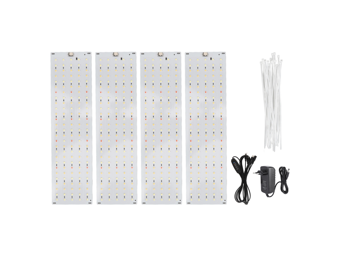 Lámpara de cultivo LED ultradelgada para interior, 35 W, espectro completo, temporizador de 3 h, 9 h y 12 h, con enchufe europeo de 100-240 V.