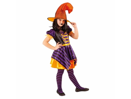 Disfraz de Niña RUBIES Cuqui Bruja Naranja (Tam.: 5-6 anos)