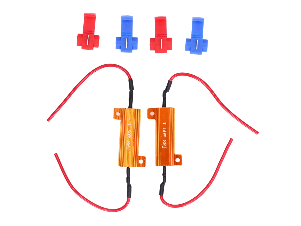 2 Sets Resistencia De Carga 50w 8ohm Kit De Repuesto Sin Error Para Luces Led Drl