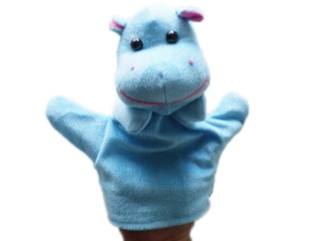 Muñeca de Dedo de Felpa Animal de Marioneta de Mano Grande de 10 Estilos Hipopótamo