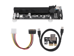 Tarjeta Extensora Adaptador De Riser De 1x A 16x Pci-e Con Cable De Alimentación De 4 Pines