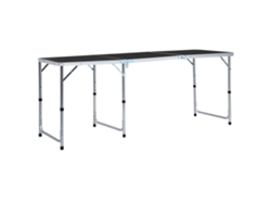 Mesa de camping plegable VIDAXL Gris Aluminio ( 180x60 cm )