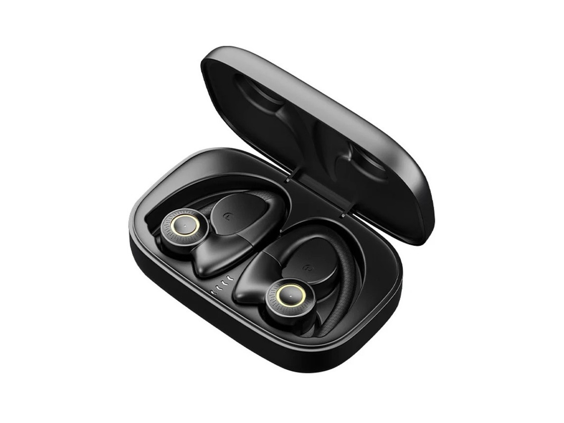 Auriculares Longa Duração Redução Ruído Chamada Duplo Yizhood True Wireless Bluetooth Negro