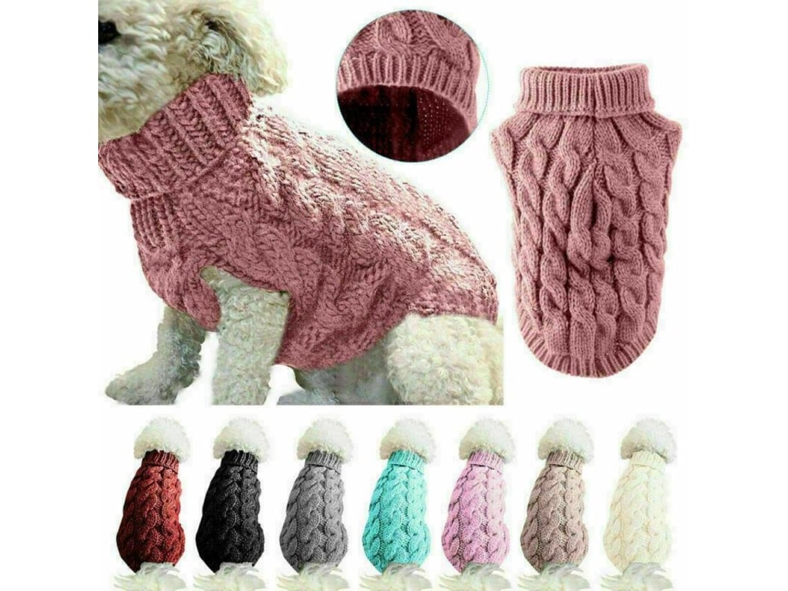 Abrigo de invierno cálido para perros Rebe-jersey, suéter de punto para mascotas, tallas M, L y XL, suéter de punto para perros y cachorros.
