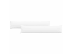Juego de 2 cojines para sofá, HARLANV1 blanco, tela de 200x40 cm