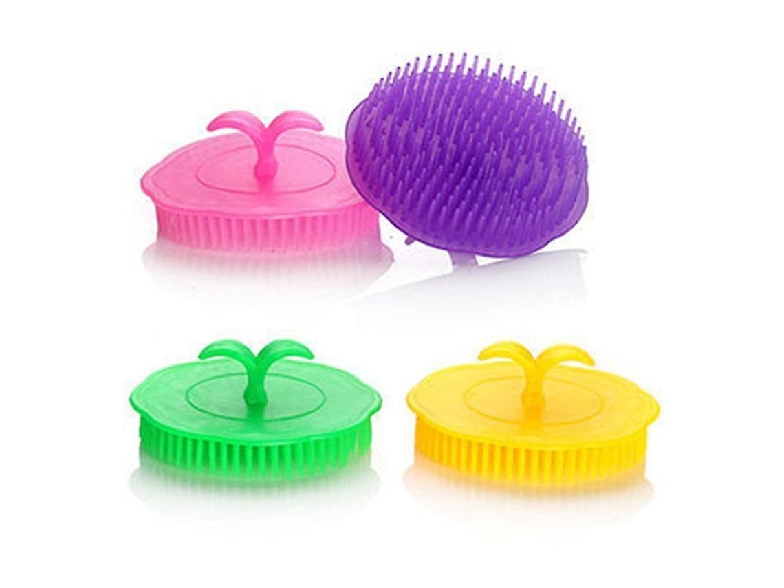 Juego De 4 Cepillos De Masaje Para Cabello Y Cuero Cabelludo, Cepillos Suaves Para Exfoliación Y Limpieza Profunda, Aptos Para Adultos.