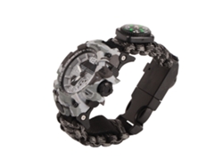 2026-reloj De Supervivencia Multifuncional Para Camping Al Aire Libre Con Brazalete De Paracord, Brújula Y Silbato Kit De Herramientas