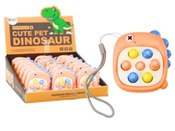 Juego arcade Whack A Mole con letras de dinosaurio naranja B.active