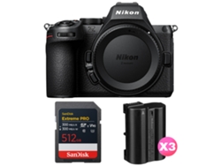 Nikon Z5 Ii + 1 Sandisk 512gb Extreme Pro Uhs-ii Sdxc + 3 Nikon En-el15c + Ebook “20 Consejos Para Fotos Que Impactan”