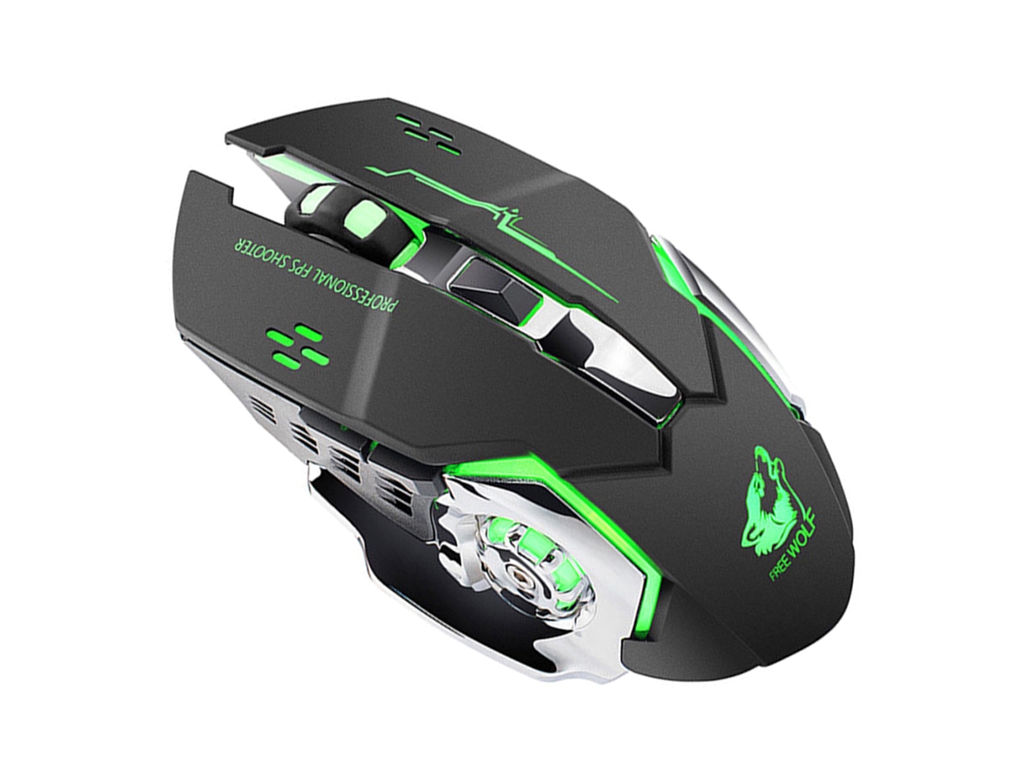 Baoj-2026rato Sem Fio Para Jogos X8 Recarregável Led Silent Backlit Usb 1800dpi Óptico Ergonómico