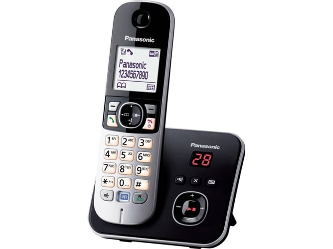 Teléfono fijo Sin Cable PANASONIC KX-TG6821GB negro