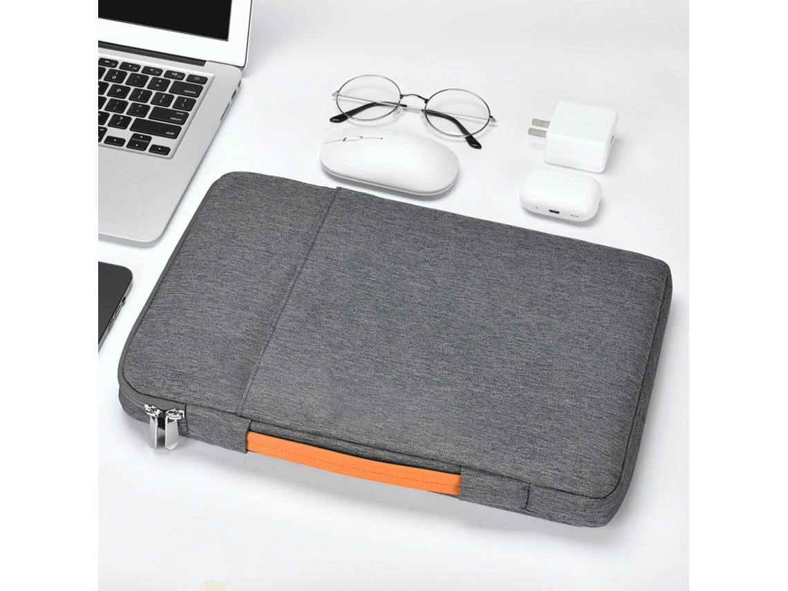 Fzb005c Elegante maletín gris para portátil con diseño aterciopelado y resistente a los golpes, 13,3 pulgadas, 14 pulgadas, 14,2 pulgadas, Yunzii