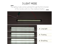 Barra De Luz Led De 5,8 Pulgadas Con Control Remoto Para Coches Rc A Escala 1/10 Trx-4 Trx-6 D90 Redcat Axial Scx10 Tamiya Hpi