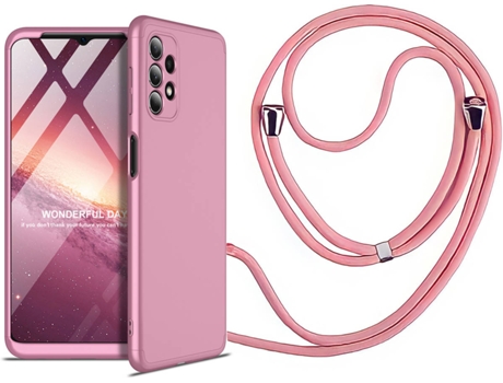 Funda Samsung A72 5G Slim Armor 360º con Collar Rosa