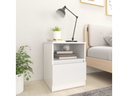 Mesitas de Noche LOVELY HOME Mesinha 2 Pcs 40X40X50 Cm Contraplacado Branco