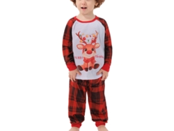 2026altiro-pijamas Navideños Familiares De Stripas Rojas Con Colarinho Redondo E Cintura Elástica Para Niño De 8-9 Anos