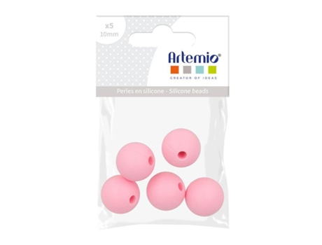 5 Rondas Redondas De Silicona 10 Mm Pink Artemio
