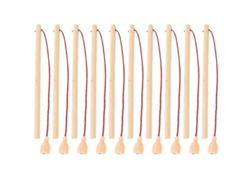 10 Cañas De Pescar Magnéticas, Juguetes De Pesca Para Niños, Madera Duradera.