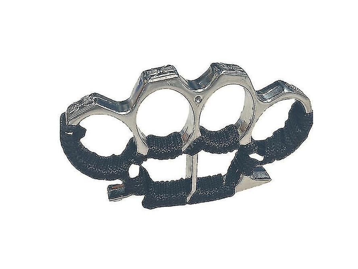 Herramienta Portátil De Autodefensa De Cuatro Dedos Con Estuche De Liberación Rápida En Aleación De Zinc.