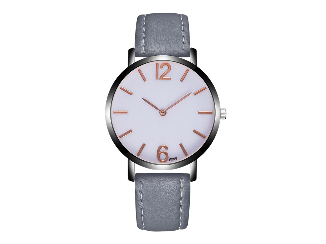 Reloj De Pulsera Casual Para Hombre Zhoulianfa, Marco Redondo, Oro Rosa, Gris, Con Correa De Pu.