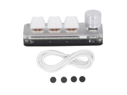 Mini teclado mecánico para juegos con 3 teclas, interruptores rojos, teclado RGB a prueba de polvo, cableado industrial