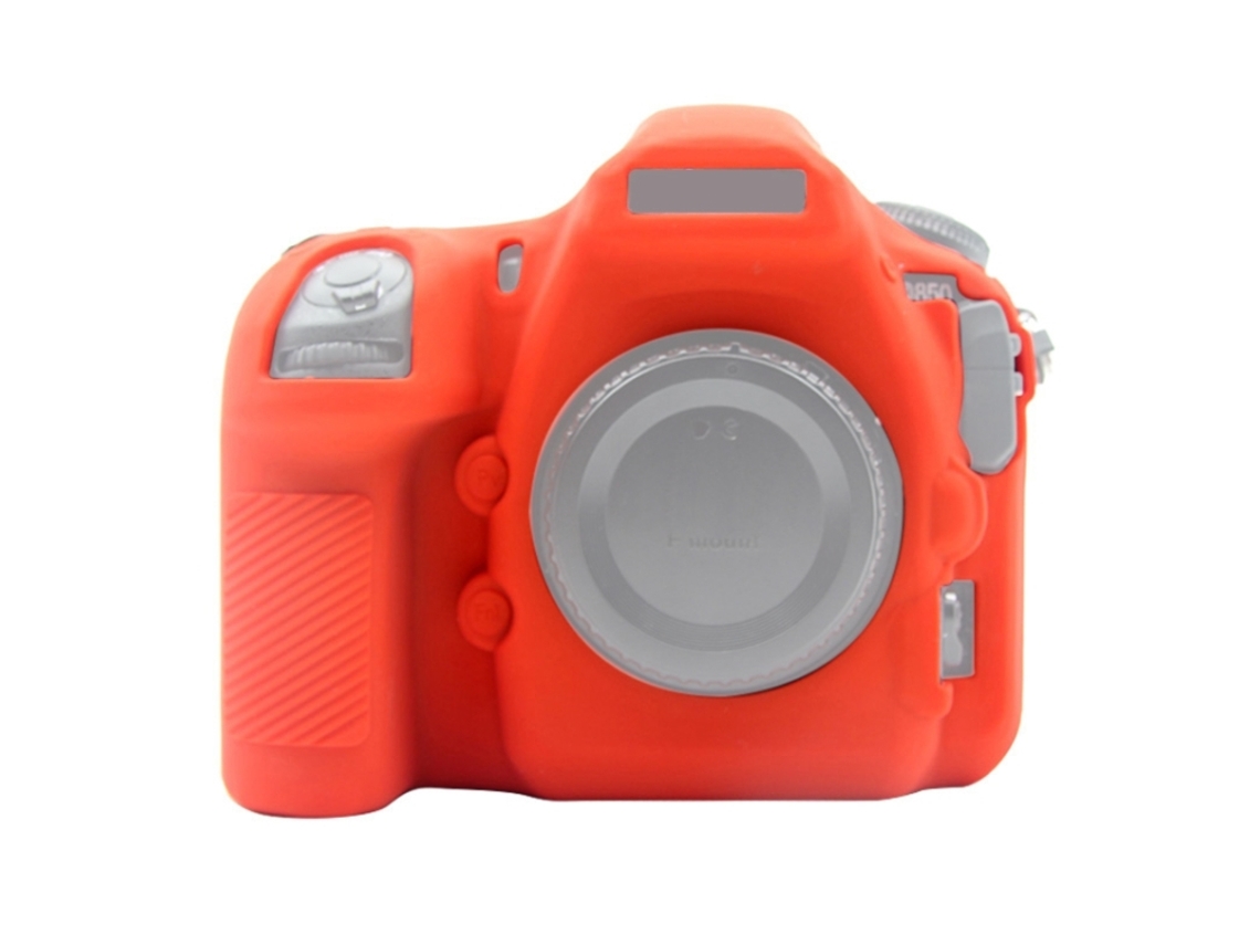 Funda protectora de silicona suave Zruxe para Nikon D850 roja