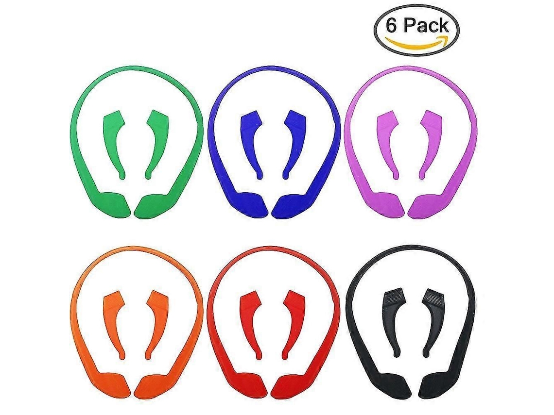 Paquete de 6 tiras antideslizantes de silicona para gafas, pares de clips para orejas, monturas deportivas para niños y adultos GOKOCO