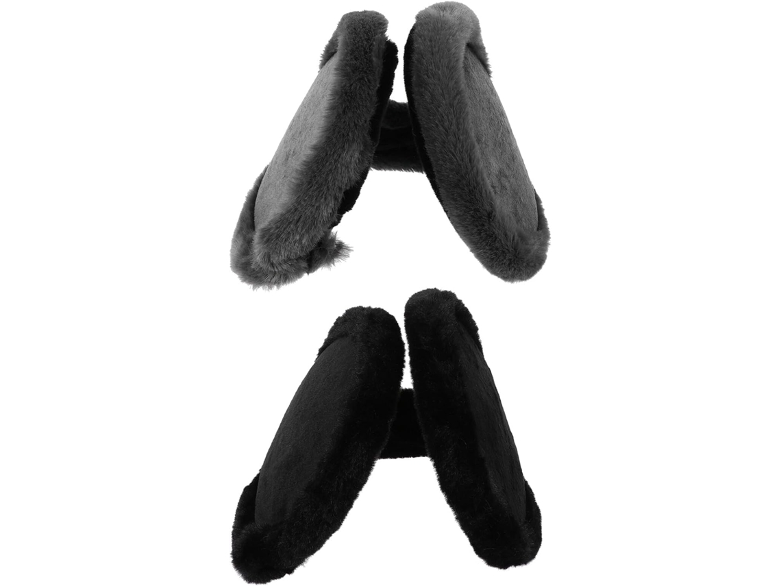 Orejeras De Felpa Gruesas Para Invierno, Paquete De 2, Resistentes Al Viento Y Cálidas, Protección Auditiva Trasera.