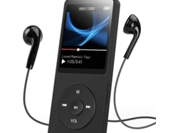 MP3 YIZHOOD (sin tarjeta)Pantalla LCD de música sin pérdidas Bluetooth compatible con tarjeta TF negro