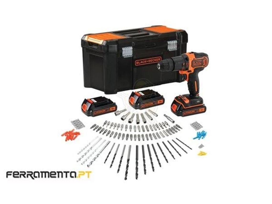 Taladro percutor BLACK+DECKER 18 V BDCHD181B3A-QW