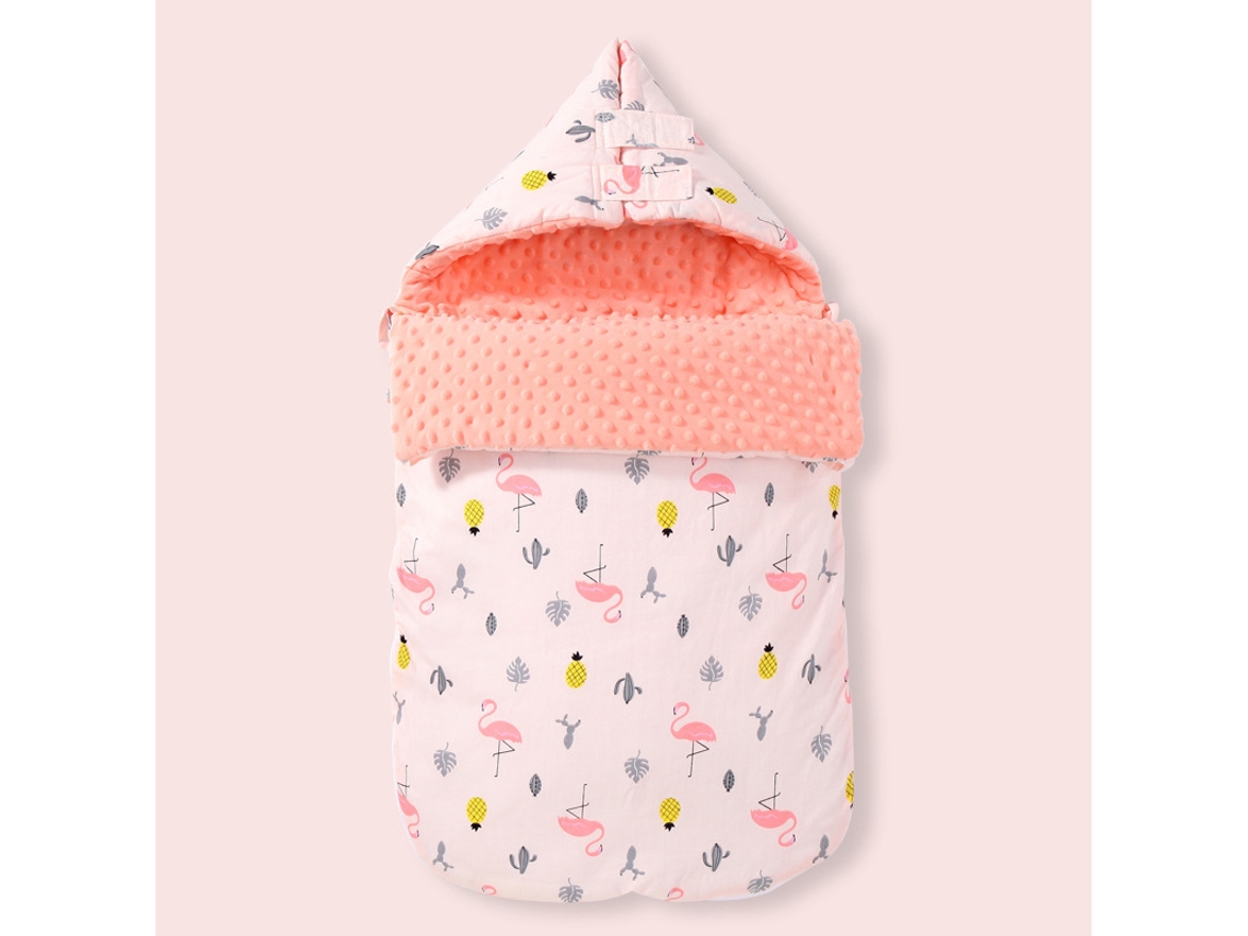 Saco de dormir para cochecito de bebé, cálido saco de dormir de invierno para evitar sobresaltos, con doble cremallera (Flamencos 88 x 46 cm)