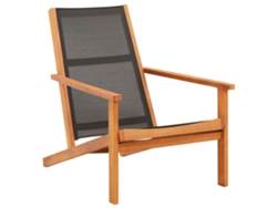 Sillón de jardín DKD Home Decor de eucalipto macizo y textileno negro