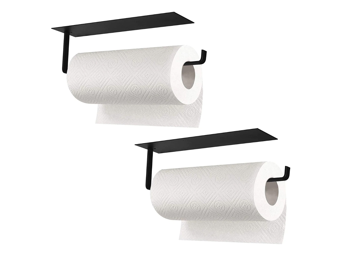 VVJIJILLY 2 Suportes De Toalha Com Íman Para Frigorífico Ou Churrasqueiras Preto
