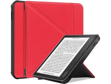 Carcasa Tablet HFS-HOUSE Auto Wake/Sleep (Kobo Libra 2 - 7'' - Rojo)