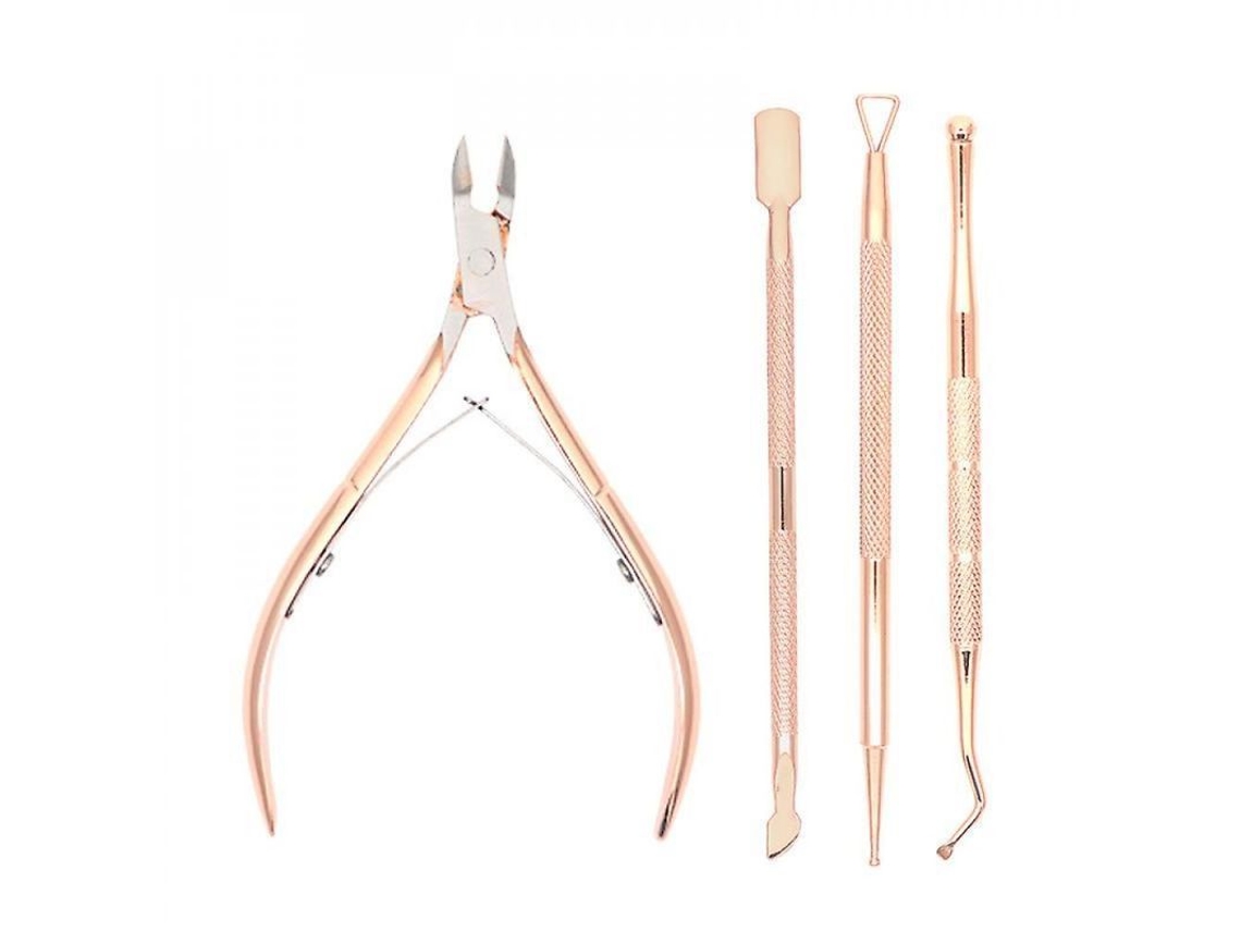 Juego De Herramientas De Manicura Y Pedicura De Acero Inoxidable Xmu Con Cortador Y Empujador De Cutículas.
