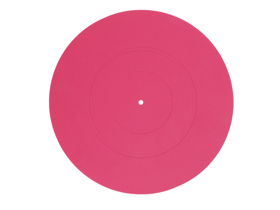 Tapete De Borracha Para Giratório Toca-discos Reduce Ruído Baixo Tighter Universal Lp 12 Polegadas Roseate