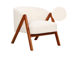 Sillón BELIANI Skei de Bouclé Blanco 67x66x69