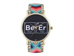 Reloj De Pulsera Unisex De Cuarzo Moderno Y Elegante Con Correa De Hilo De Lana - Regalo