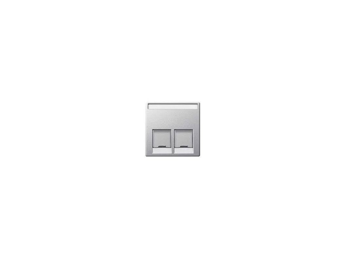 Tapa Rj45 Doble Aluminio Schneider Elegance Mtn466560