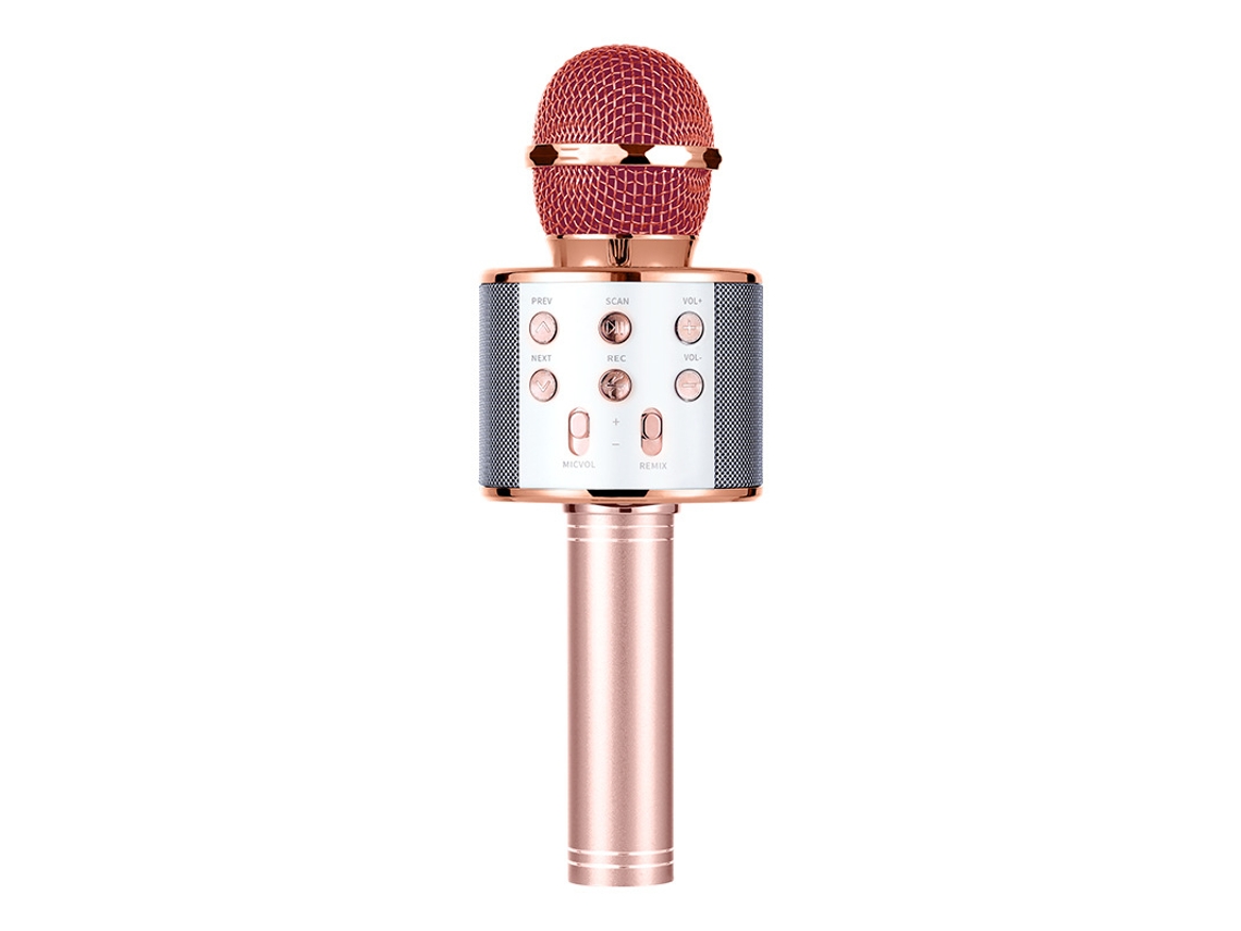 Micrófono inalámbrico Bluetooth, micrófono de karaoke, regalo de cumpleaños para niños y adultos Cuich (oro rosa)