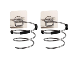 Soporte Para Secador Y Plancha De Pelo, 2 Piezas, Acero Inoxidable, No Requiere Perforación, Fácil Instalación, Organiza El Baño.