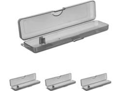 Estojo De Viagem Com 4 Peças Para Escovas De Dentes E Pasta De Dentes, Plástico Preto Transparente, Tamanho 21,8 X 4,4