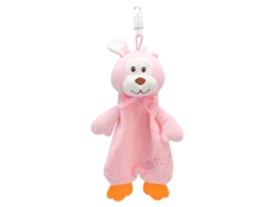 Manta de seguridad para bebé con diseño de conejo rosa, suave y colorida, toalla multifuncional para bebés mayores de 3 meses.