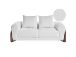 Sofá Beliani Vinliden de 2 plazas en tejido bouclé blanco 180x87x62 cm.