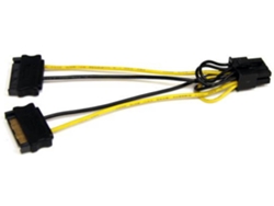 Cable STARTECH Cable Adaptador 15cm Alimentación SATA a Conector 8 Pines de Corriente de Tarjeta Grá