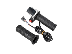 Acelerador universal con pantalla LCD para bicicletas y patinetes eléctricos, acelerador giratorio de manillar de 36 V (y bicicletas)