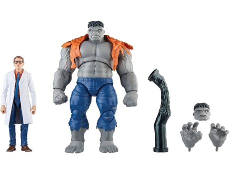 Figura de Acción AVENGERS Hasbro Marvel Legends Series, Hulk gris y el Dr. Bruce Banner (Edad Mínima: 4 años)